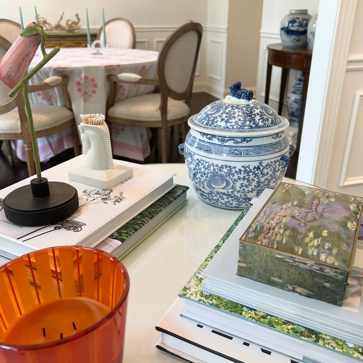 Blue and White Porcelain Rice Jar