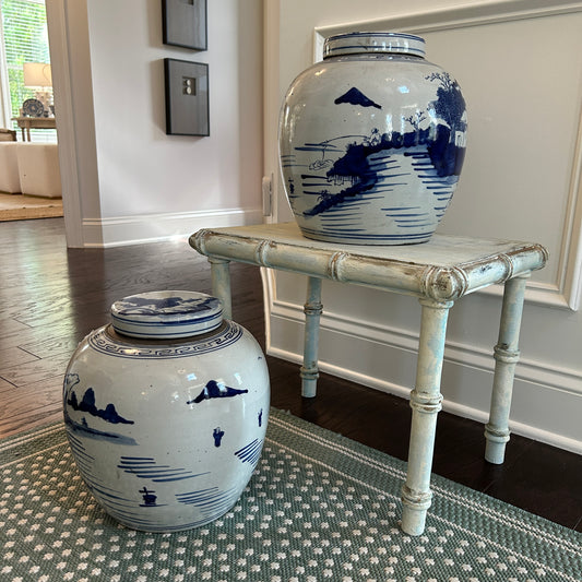 Qing Dynasty Blue and White Ginger Jar